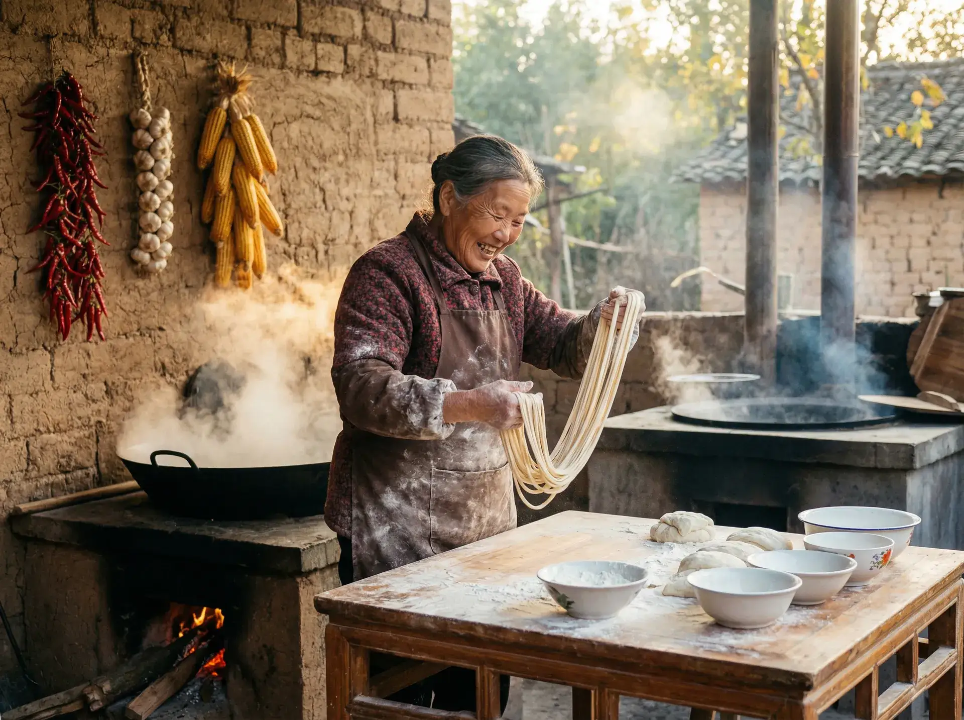 农家大嫂手擀面 - 老色鬼在线精品视频 乡村美食
